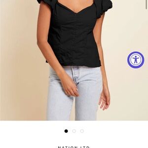 NATION LTD - ANGEL TOP - BLACK